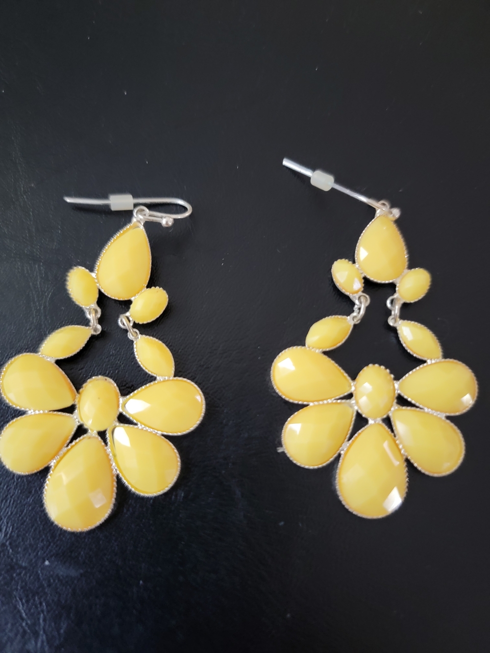 Fashion to Figure Yellow Floral Drop Earrings
